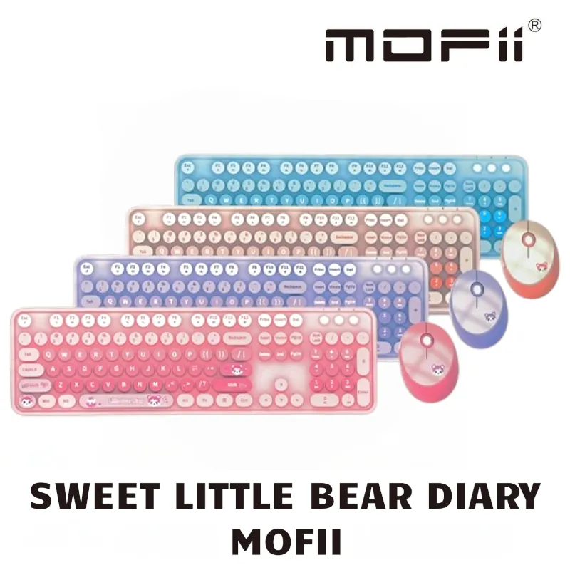 Bàn phím và chuột không dây 2.4Ghz MOFII SWEET LITTLE BEAR DIARY